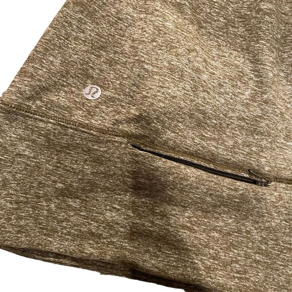 Lululemon Rush Hour 1/2 Zip Sweatshirt Women Size 10 Heathered Military Green - Picture 8 of 14